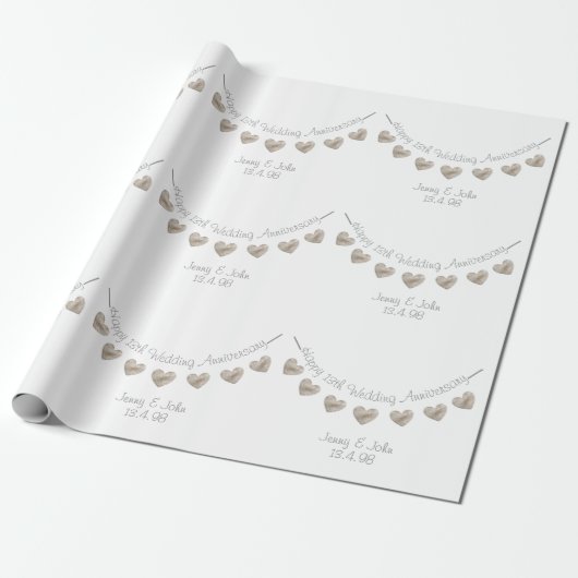 13. Hochzeitstag Geschenkpapier (Ungerollt)