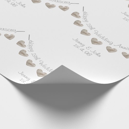 13. Hochzeitstag Geschenkpapier (Ecke)