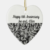 13. Hochzeitstag, Hochzeitsfeier Keramik Ornament (Rechts)