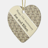 13. Hochzeitstag, Hochzeitsfeier Keramik Ornament (Links)