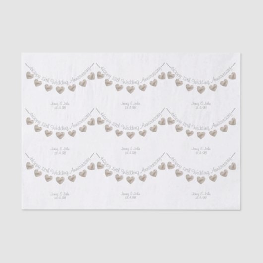 13. Hochzeitstag, Hochzeitstag Seidenpapier (Vorderseite)