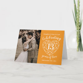 13. Hochzeitstag - Jubiläum - Herzkarte Karte