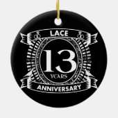 13. Hochzeitstag Keramik Ornament (Hinten)