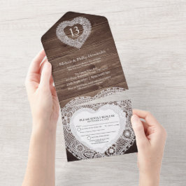 13. Hochzeitstag ohne Umschlag All In One Einladung