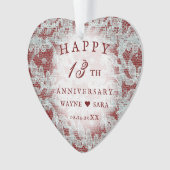 13. Hochzeitstag Ornament (Vorderseite)