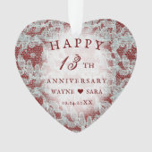 13. Hochzeitstag Ornament (Vorderseite)