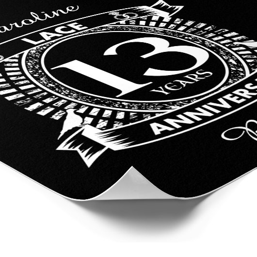 13. Hochzeitstag Poster (Ecke)