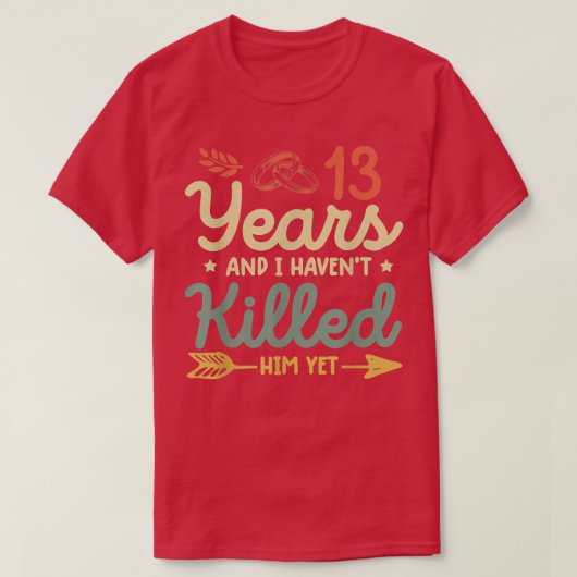 13. Hochzeitstag Tee passende Paare 13 (Design vorne)
