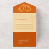 13. Hochzeitstag Zitrine Orange All In One Einladung (Außenbereich)