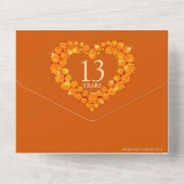 13. Hochzeitstag Zitrine Orange All In One Einladung (Rückseite)