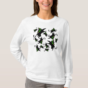 13 Irving das schwarze Kätzchen-Springen T-Shirt