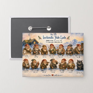 13 Isländische Weihnachtsmänner Weihnachten in Isl Button