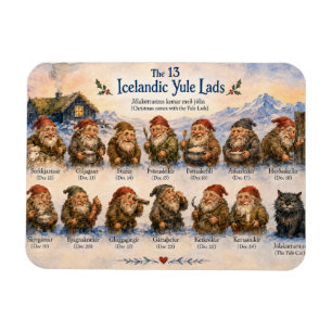 13 Isländische Weihnachtsmänner Weihnachten in Isl Magnet