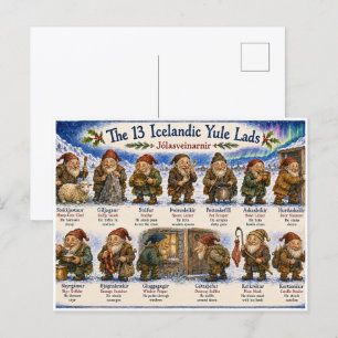 13 Isländische Weihnachtsmänner Weihnachten reykja Postkarte