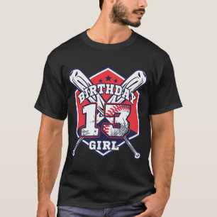 13 Jahre alt 13. Baseball Geburtstagsparty Thema B T-Shirt