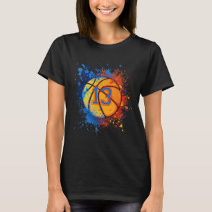 13 Jahre alt 13. Geburtstag Basketball Geschenk fü T-Shirt