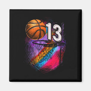 13 Jahre alt 13. Geburtstag Basketball Offizieller Magnet