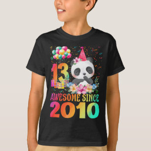 13 Jahre alt 13. Geburtstag Panda Unicorn Girl Par T-Shirt