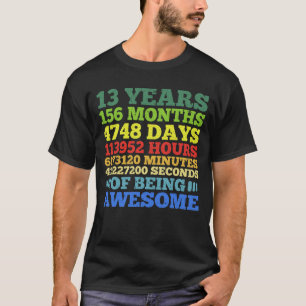 13 Jahre alt 156 Monate Vintag 13. Geburtstag T-Shirt