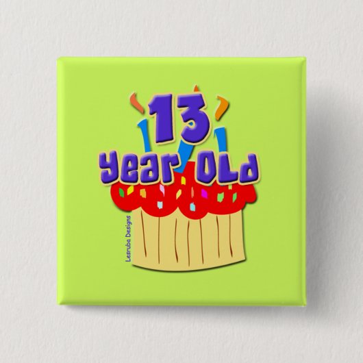 13 Jahre alt Button (Vorderseite)
