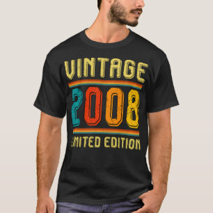 13 Jahre alt für Männer Frauen Retro Vintage 2008 T-Shirt