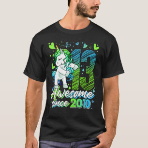 13 Jahre alt geblümte Einhorngeschenke 13. Geburts T-Shirt