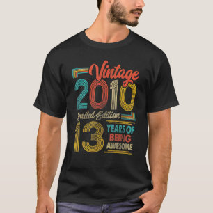 13 Jahre alt Vintag 2010 13. Geburtstag T-Shirt