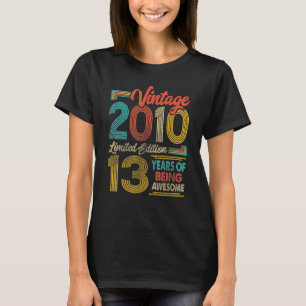 13 Jahre alt Vintag 2010 13. Geburtstag T-Shirt