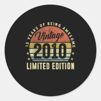 13 Jahre alt Vintag 2010 Limited Edition 13. Bir Runder Aufkleber