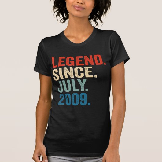 13 Jahre alte Geschenke Legend seit Juli 2009 13. T-Shirt (Vorderseite)