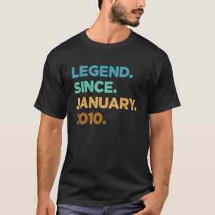 13 Jahre alte Legende Seit Januar 2010 13. Geburts T-Shirt