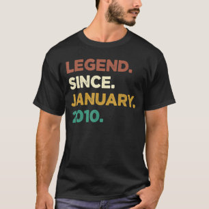 13 Jahre alte Legende Seit Januar 2010 13. Geburts T-Shirt
