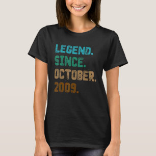 13 Jahre alte Legende Seit Oktober 2009 13. Geburt T-Shirt