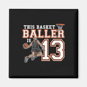 13 Jahre alter Basketball Geburtstagsparty Hoops S Magnet