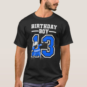 13 Jahre alter Eishockeyspieler Kinder 13. Geburts T-Shirt