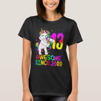 13 Jahre altes Einhorn Flossing 13. Geburtstag Mäd T-Shirt