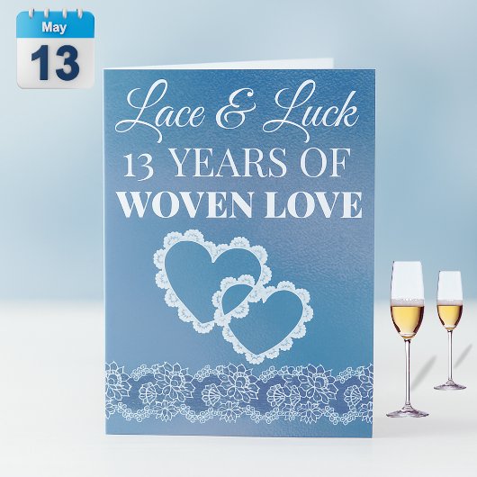 13 Jahre der Woven-Liebe Karte