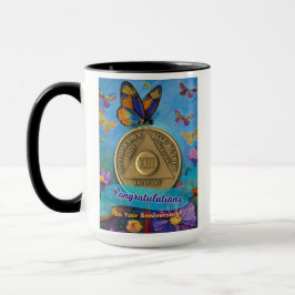 13 Jahre INDIVIDUELLE NAME OM Schmetterlinge Blume Tasse