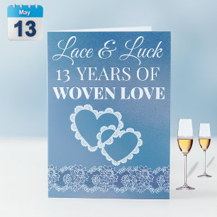 13 Jahre ineinander verwobene Liebe Karte