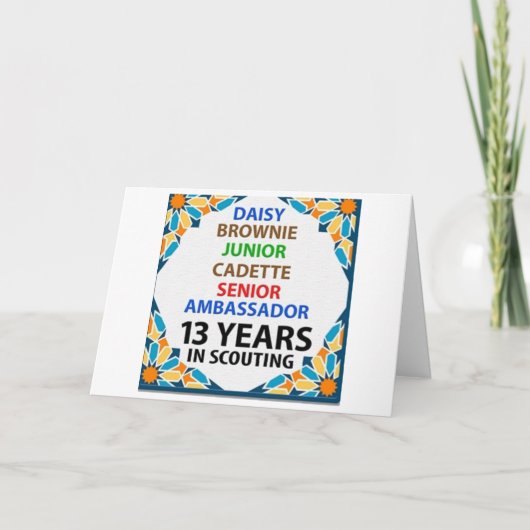 13 Jahre Kumulierungskarte Karte (Vorderseite)