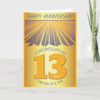 13 Jahre nüchternes Jubiläum | Golden Ray 12-Schri