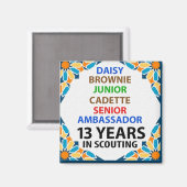 13 Jahre Pfadfindermagnet Magnet (Vorderseite/Rückseite)