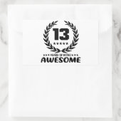 13 Jahre Phantastisch Rechteckiger Aufkleber (Tasche)