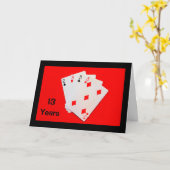 13 Jahre sind ein großer Deal! Jubiläumskarte Karte (Gelbe Blume)