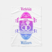 13 Jahre traditioneller Spitzenplatz 13. Hochzeits Fleecedecke (Vorderseite)