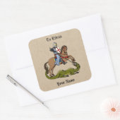 13. Jahrhundert Saint George und das Dragon Buchze Quadratischer Aufkleber (Umschlag)