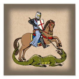13. Jahrhundert Saint George und der Drache Fotodruck