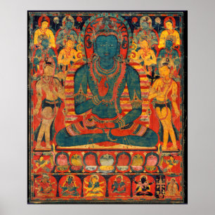 13. Jahrhundert Transsendenter Buddha mit Bodhisat Poster