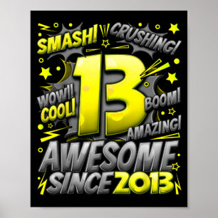 13-jährig für Jungen 13. Geburtstag Junge 13-jähri Poster