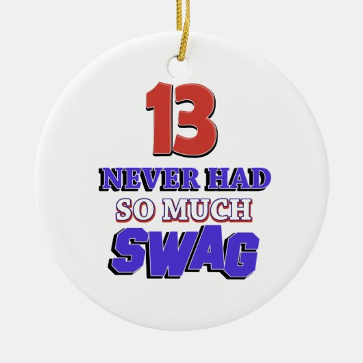 13 Jährig-Geburtstags-Geschenk Keramikornament (Vorne)